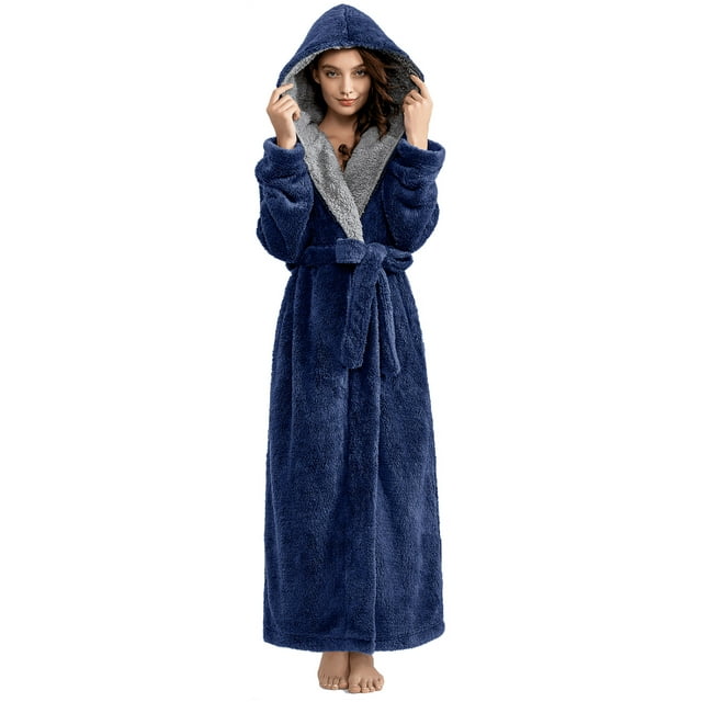 Robes for Women, LOFIR FullLength Womens Robes, Soft Fleece Hooded