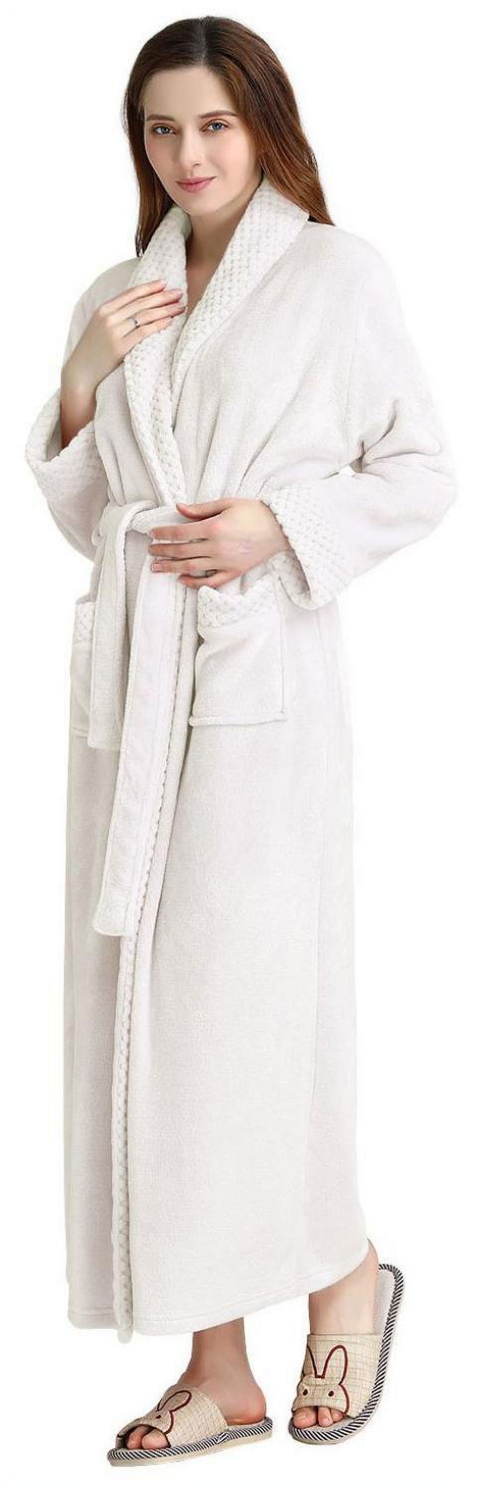 Robes for Women, LOFIR Long Womens Robes, Soft Fluffy Fleece Bath Robe
