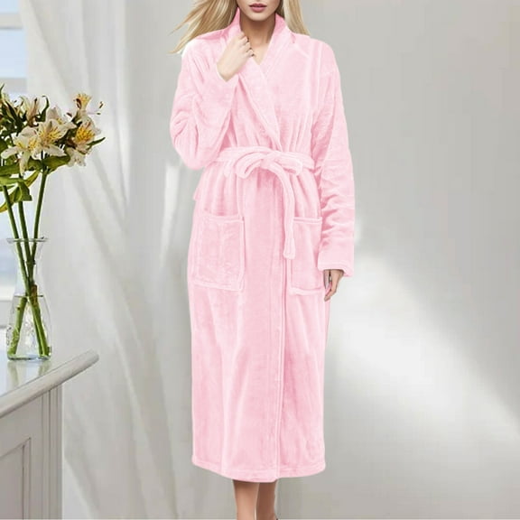 Robes for Women Long Cloth Robes for Women Plus Size Bathrobe Women's Robes Womens Long Robes plus Size Womens Robes Long Zipper Front Long Womens Bathrobe Flannel Bathrobe Towel Material Women