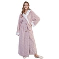 thumbnail image 1 of Robes for Women, PUTUO Hooded Womens Robes, Plush Soft Fluffy Long Robe, Comfy Spa Nightgown Housecoat with Side Pocket, Winter Warm Sleepwear Gift for Women, 1 of 1