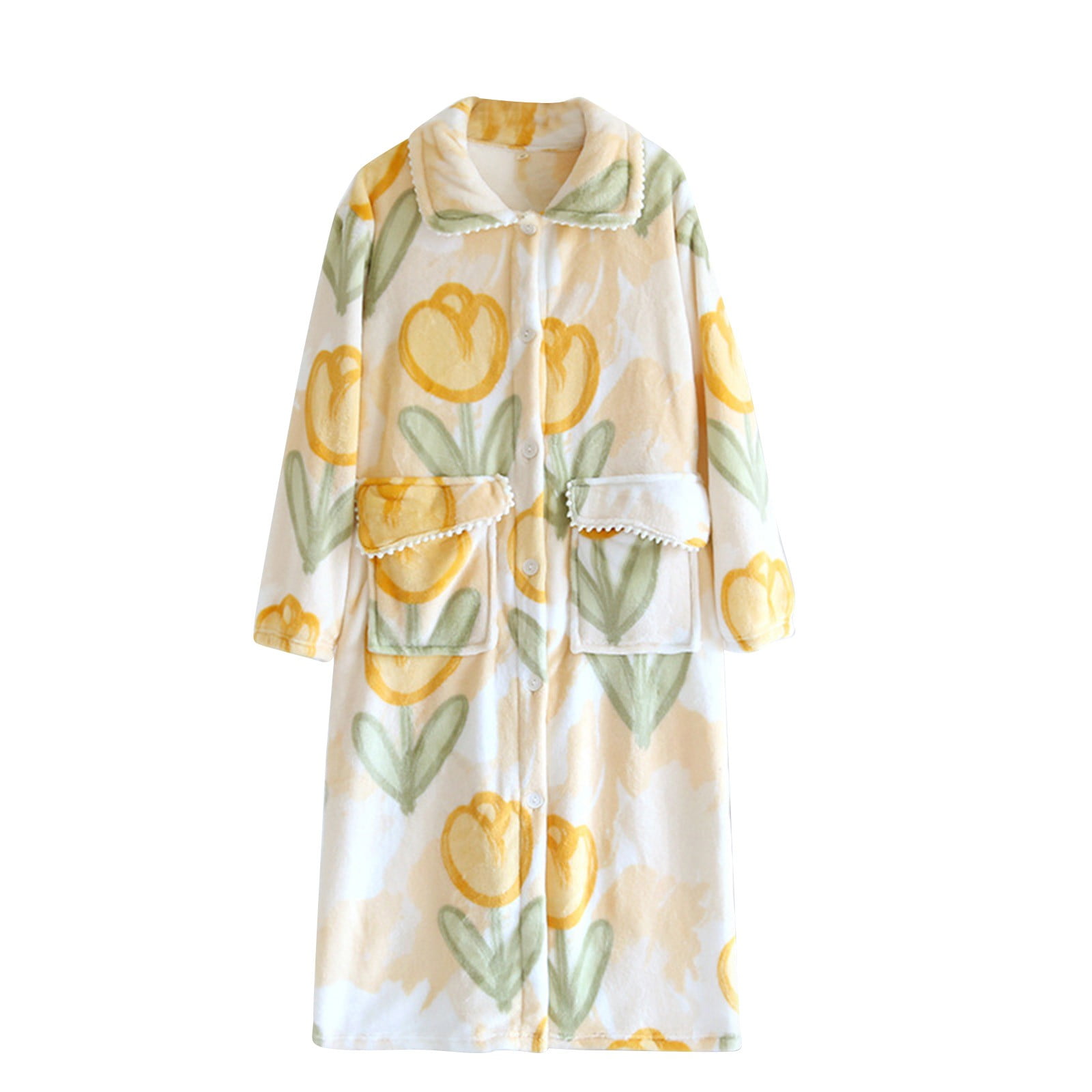 Robes Women Plus Size New Coral Velvet Robe Long Dress Padded Thickened