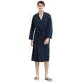 thumbnail image 1 of Robes for Men, CaiDieNu Mens Robe, Lightweight Soft Spa Nightgowns Pajamas for Men with Pockets, Navy Blue XL, 1 of 11