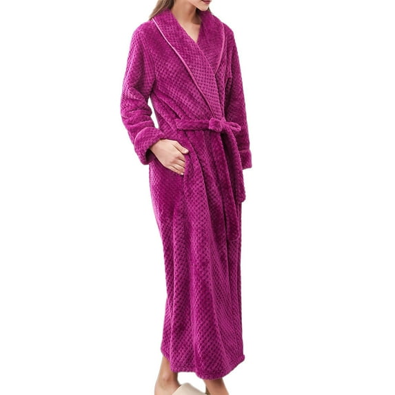 Robes for Men Men's Robes Women's Winter Lengthened Bathrobe Home Clothes Shawl Long Sleeved Robe Coat