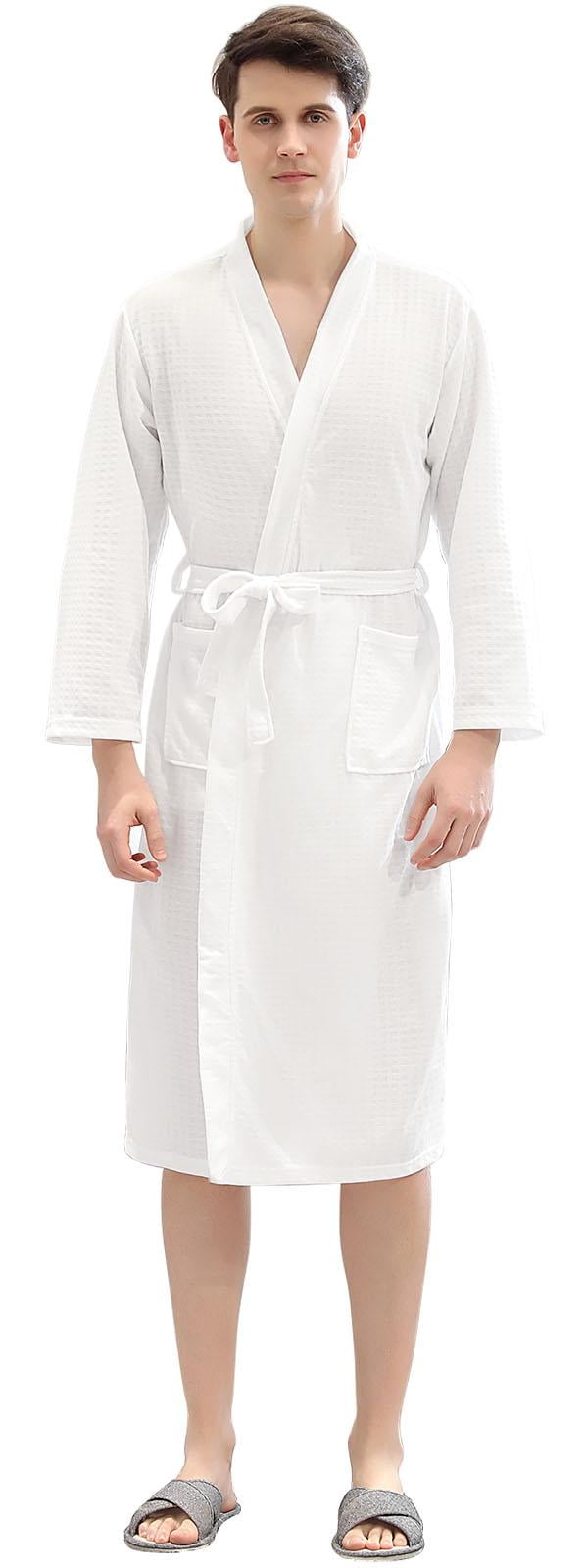 Robes for Men, PUTUO Mens Robe, Cotton Lightweight Soft Spa Nightgowns