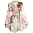thumbnail image 1 of Robes for Women,Japanese Kimono Women Robe,Floral Kimonos for Women, Complete with Bowknot and Belt,Womens Robes, 1 of 14