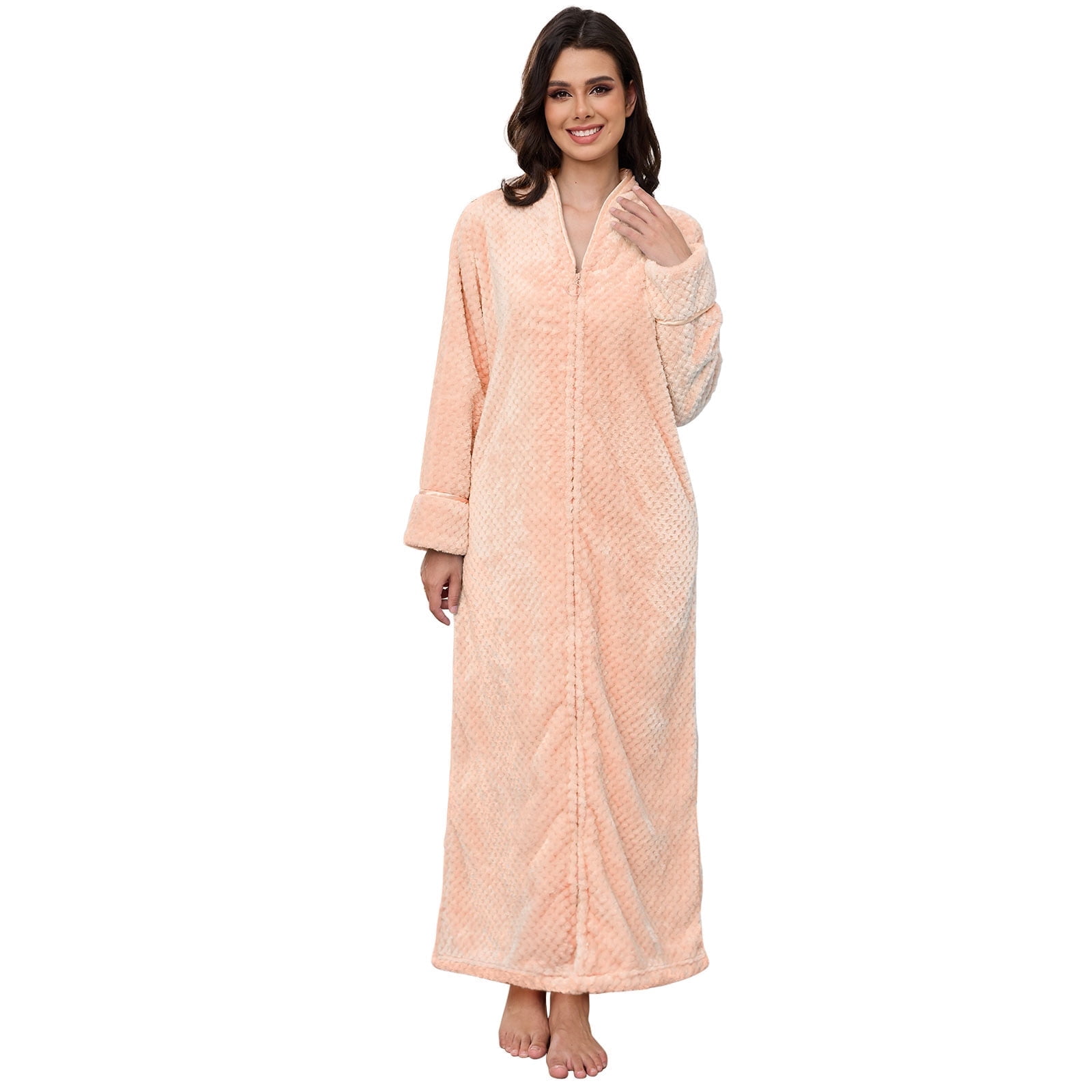 Side Robe Robes for Women, LOFIR Long Womens Robes, Cozy Soft Fluffy Fleece Front ...