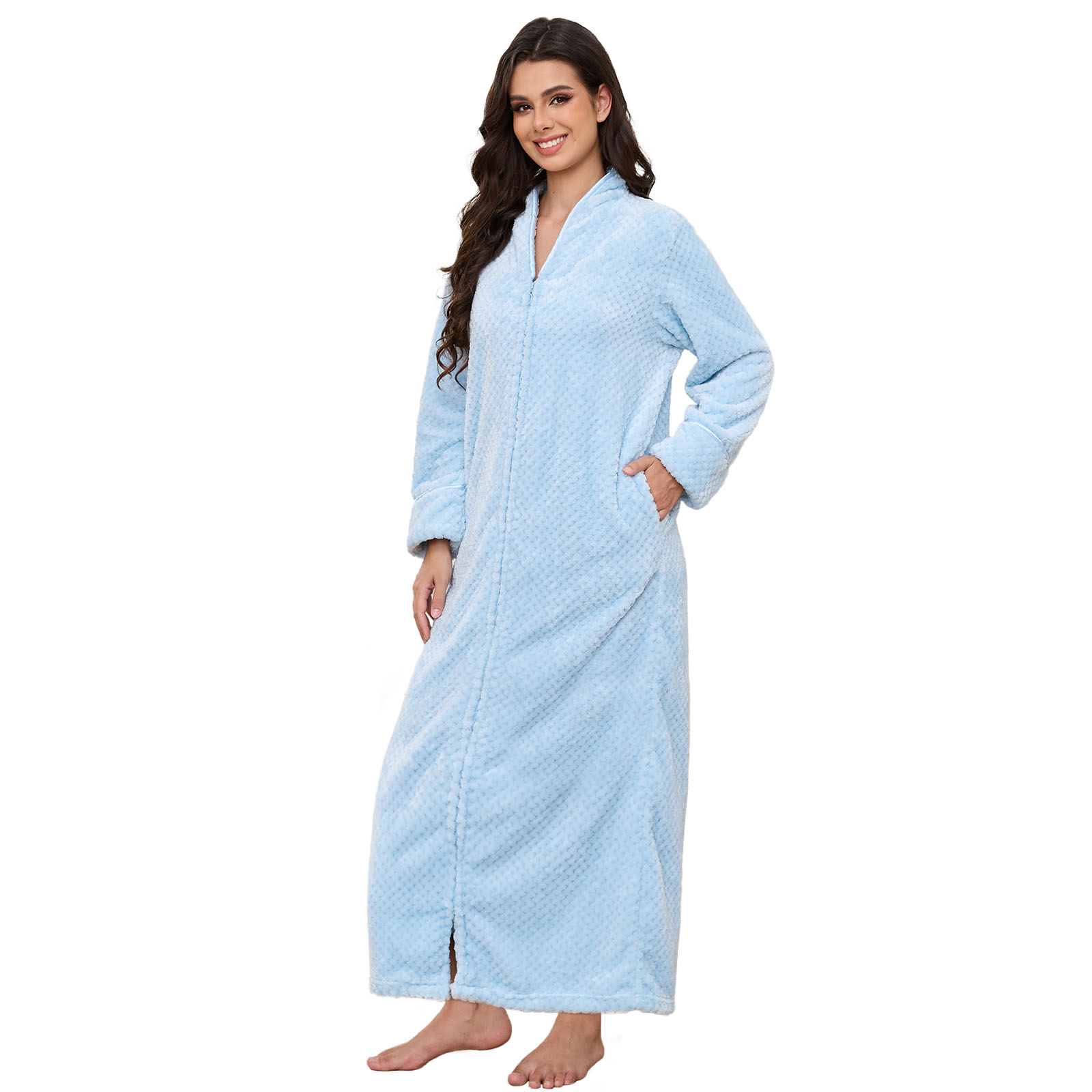 Robes for Women, LOFIR Long Womens Robes, Cozy Soft Fluffy Fleece Front