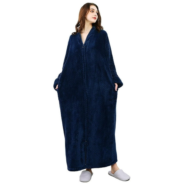 Robes for Women, LOFIR Long Womens Robes, Cozy Soft Fluffy Fleece Front