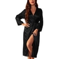 thumbnail image 1 of Robes for Women Long Wedding Party Robes Lightweight Sexy Sleepwear with Pockets, 1 of 7