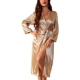 thumbnail image 1 of Robes for Women Long Wedding Party Robes Lightweight Sexy Sleepwear with Pockets, 1 of 7