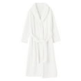 thumbnail image 1 of Robes for Women Men, Knee Length Plush Bathrobe Fleece Soft Long Sleeve Button Sleep Robe Cozy Sleepwear M-XL, 1 of 2