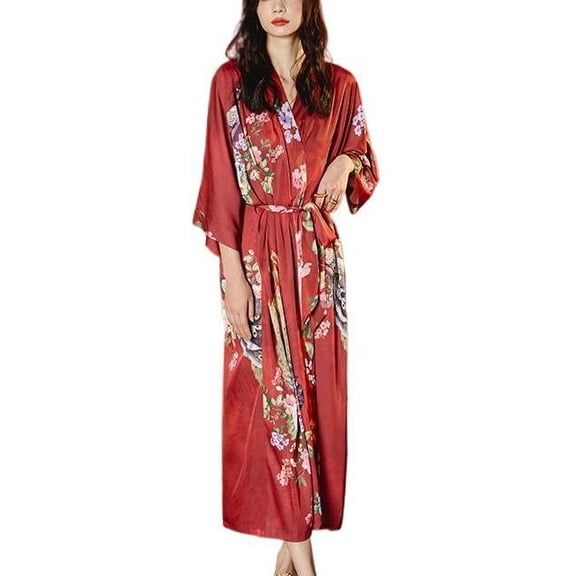 Robes for Women: Silky Satin Kimonos for Women, Long Lightweight Soft Cozy Womens Robes Satin Robes for Women