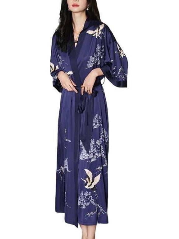 Robes for Women: Silky Satin Kimonos for Women, Long Lightweight Soft Cozy Womens Robes Satin Robes for Women