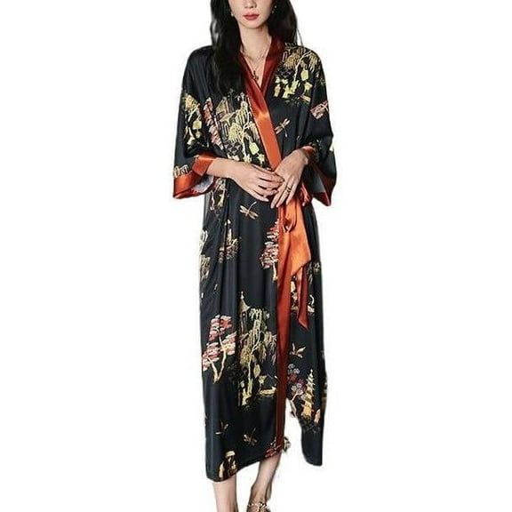 Robes for Women: Silky Satin Kimonos for Women, Long Lightweight Soft Cozy Womens Robes Satin Robes for Women