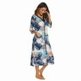 thumbnail image 1 of Robes for Women: Syphoria Lightweight Summer Womens Robes, Zip Up Front 3/4 Sleeves Lightweight Housecoat with Pockets, 1 of 5