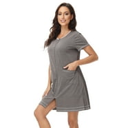 Robes for Women, LOFIR Womens Robes Zip Up Front Full Length ...