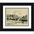 thumbnail image 1 of Robida, A. 14x12 Black Ornate Wood Framed with Double Matting Museum Art Print Titled - Riverside Estate II, 1 of 4