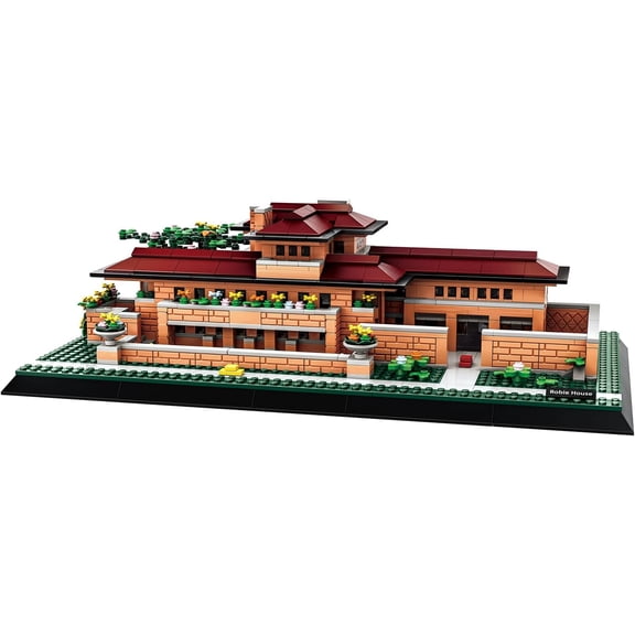 Robie House Chicagao Building Set (1182 Pieces), Architecture Building Blocks Toys, Home Dcor Model Gifts for Kids and Adults