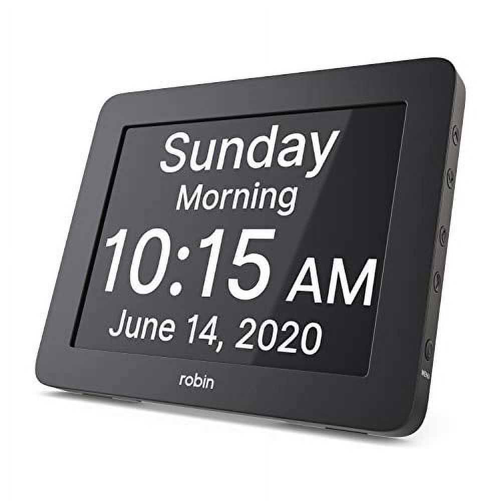 Robin, 2020 Version, Digital Day Clock 2.0 with Custom Alarms and