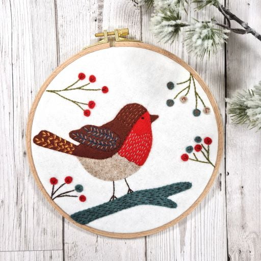 Robin Applique hoop kit from felt APPROB1O
