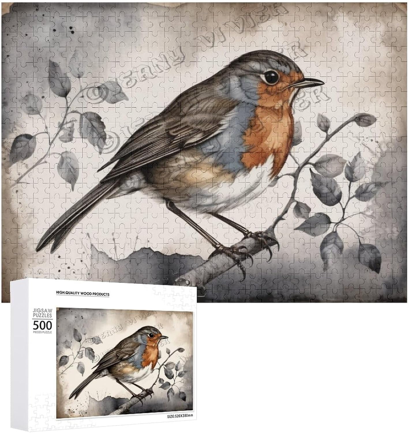 Robin Bird Wooden Sign for Home Office Bedroom Kitchen Bathroom Wall ...