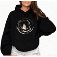 thumbnail image 1 of Robin Bird Wreath Graphic Fashion Casual Tee T-Shirt Print Top Hooded long-sleeved Black S-2XL, 1 of 7