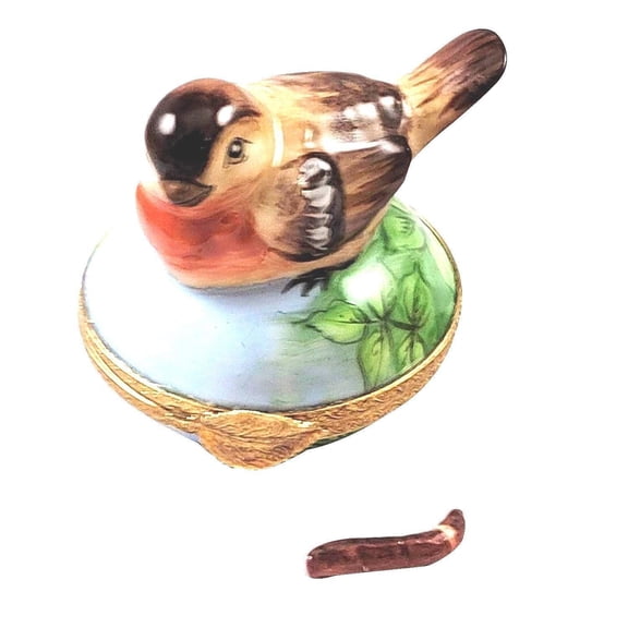 Robin Bird Limoges Box for Bird Lovers Limoges Box Porcelain Figurine