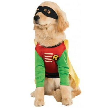 DC Comics Classic Robin Pet Costume for Dogs or Cats by Rubies, Medium