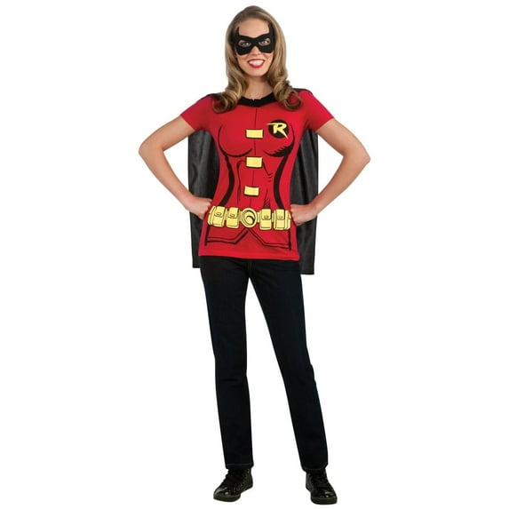 DC Comics Classic Robin Costume Top for Adults by Rubies, Women's Medium