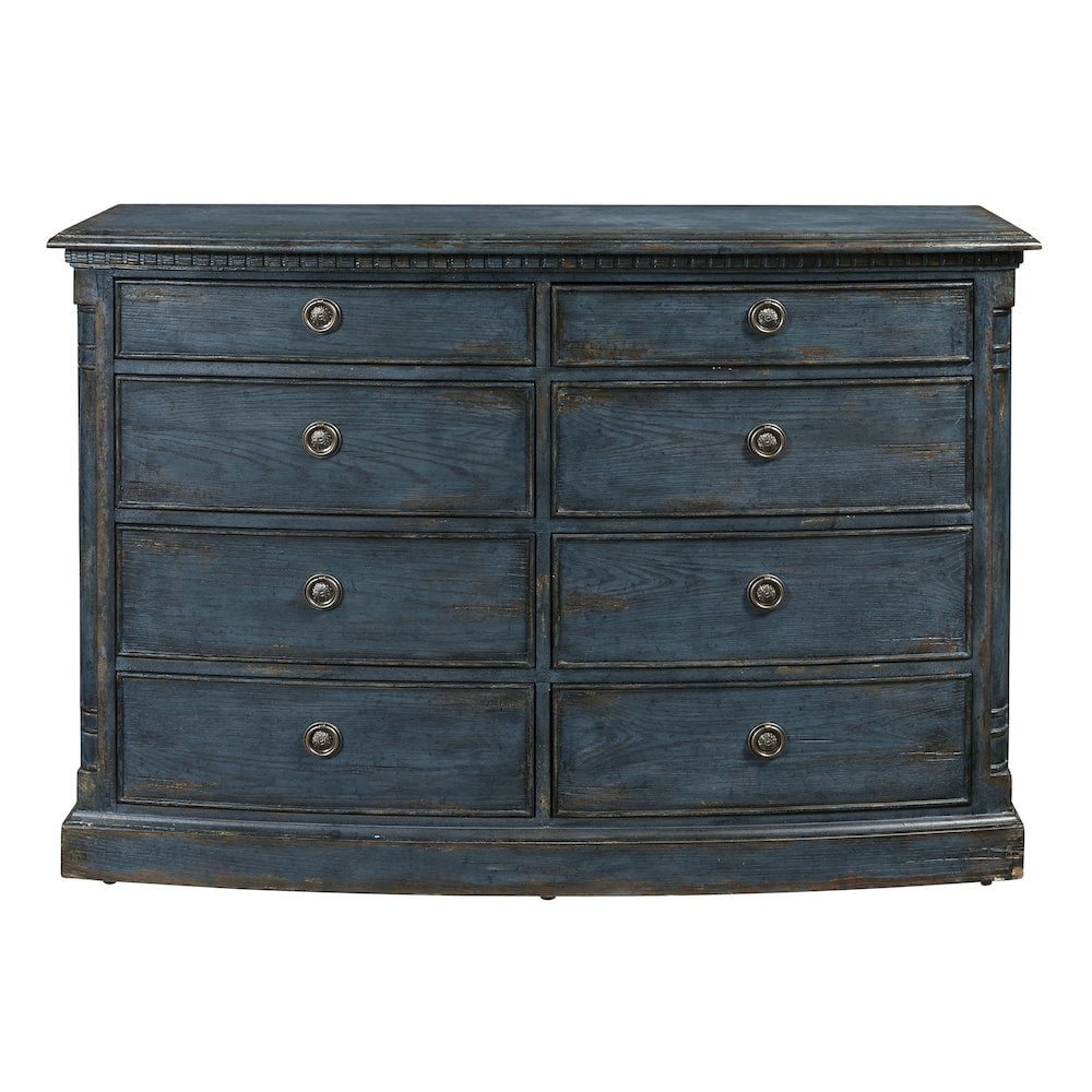 Robin Egg Blue 8-Drawer Traditional Wood Dresser