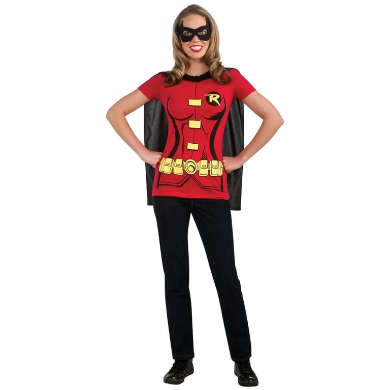 Robin (Female) T-Shirt Adult Costume Kit - Walmart.com