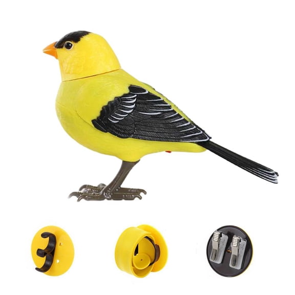 Robin Garden Ornaments Outdoor Electric Singing Chirping Robot Bird Toy Fake Bird For Garden
