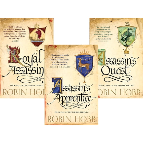 Robin Hobb 3 Books Collection Set Assassins Apprentice, Royal Assassin, Assassins Quest (Farseer Trilogy Complete)