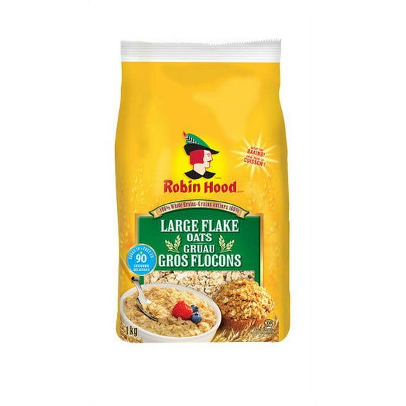 Robin Hood, 100% Whole Grains, Large Flake Oats, 1kg/35oz. {Imported from Canada}