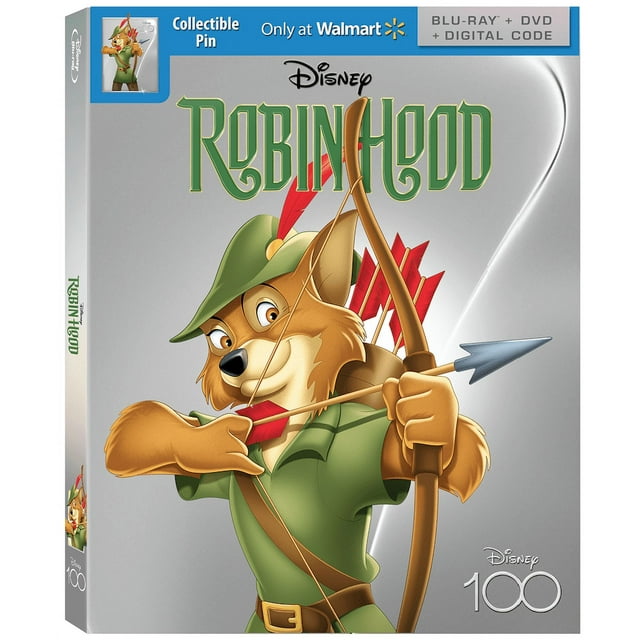 Robin Hood - Disney100 Edition Walmart Exclusive (Blu-ray + DVD + Digital Code)