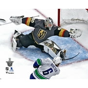 Robin Lehner Vegas Golden Unsigned 2020 Stanley Cup Playoffs Game 7 vs. Vancouver Canucks Diving Save Photograph