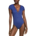 thumbnail image 1 of Robin Piccone womens  Amy Raglan One-Piece, 8, Blue, 1 of 3