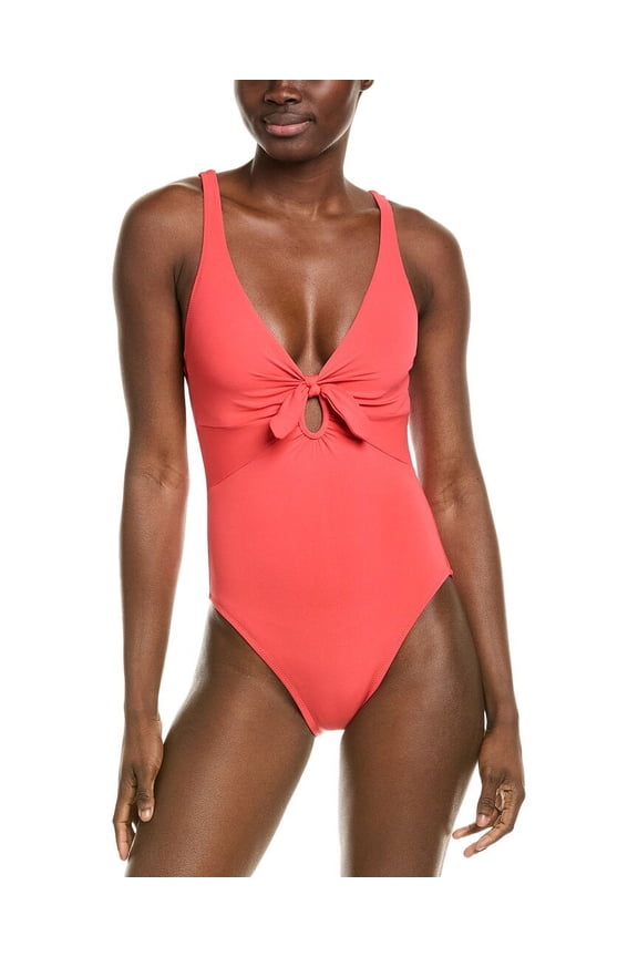 womens  Ava Knot One-Piece, 14, Pink