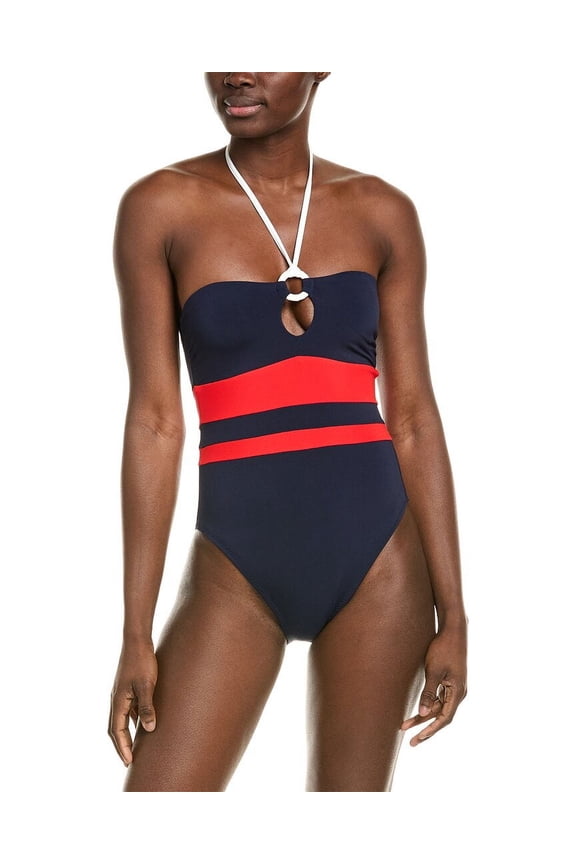 womens  Babe Bandeau One-Piece, 2, Blue