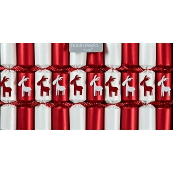 Robin Reed 10-Piece Christmoose Traditional English Christmas Crackers, Reindeer Design