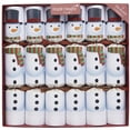 thumbnail image 1 of Robin Reed 72136 Racing Snowman Handmade Christmas Crackers, 13 Inches Party Favors (Set of 6), 1 of 5