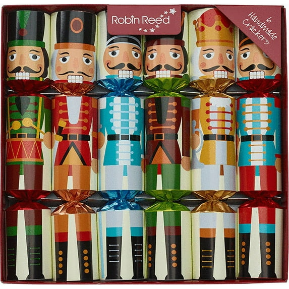 Robin Reed 6-Piece Nutcracker Christmas Crackers