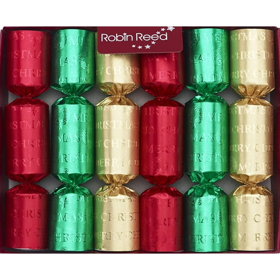 Robin Reed 8.5" Crackers, Christmas Wreath, Set of 6 (492)