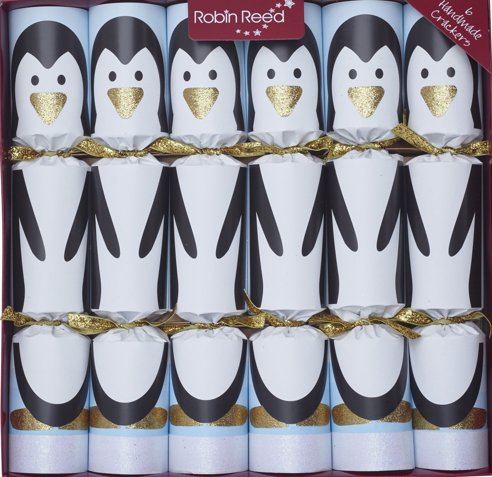 Robin Reed English Holiday Christmas Crackers - Racing Penguins, 6 ...
