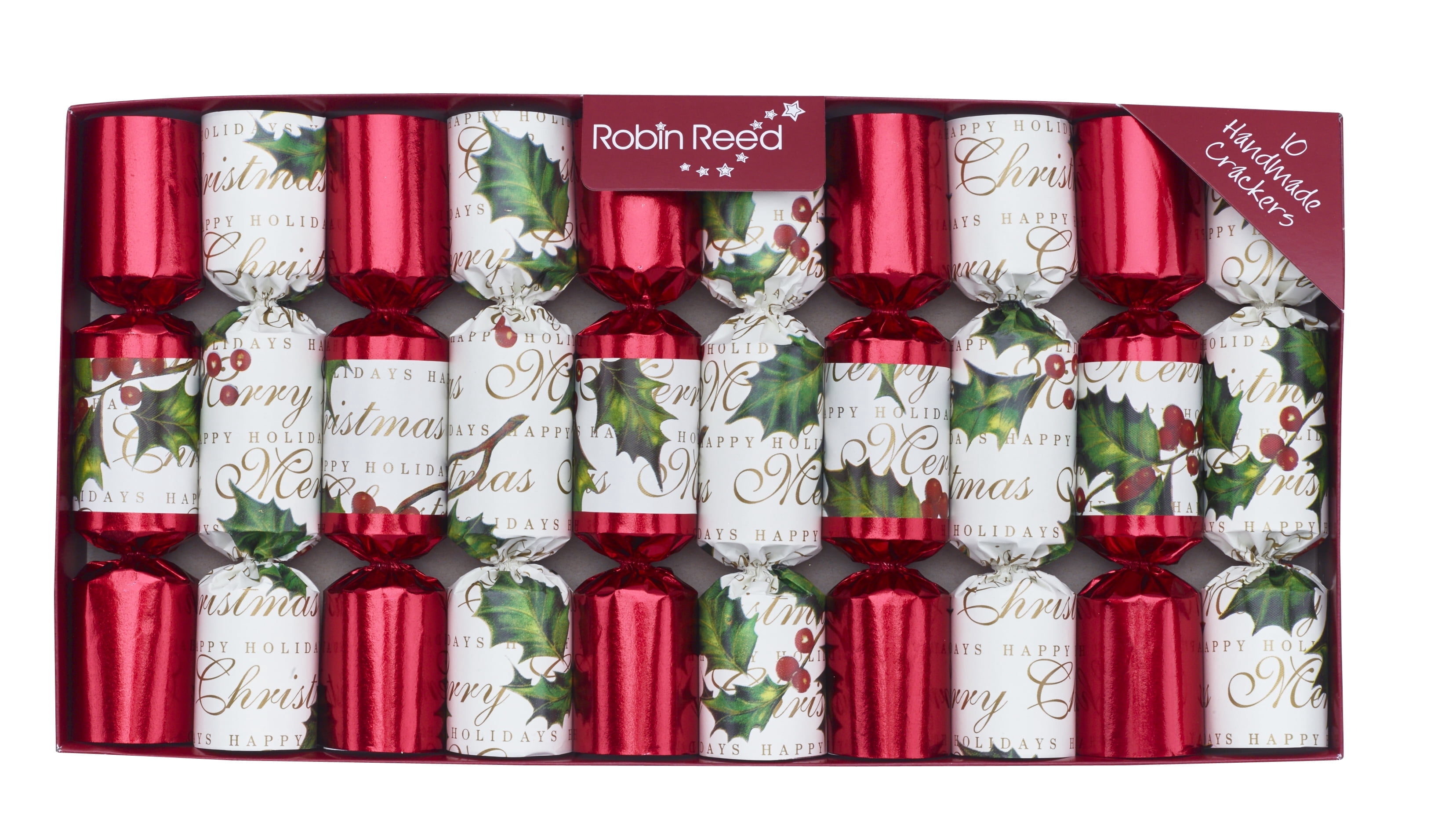 Robin Reed Handmade English Festive Christmas Crackers 10 x 8.5 inch ...