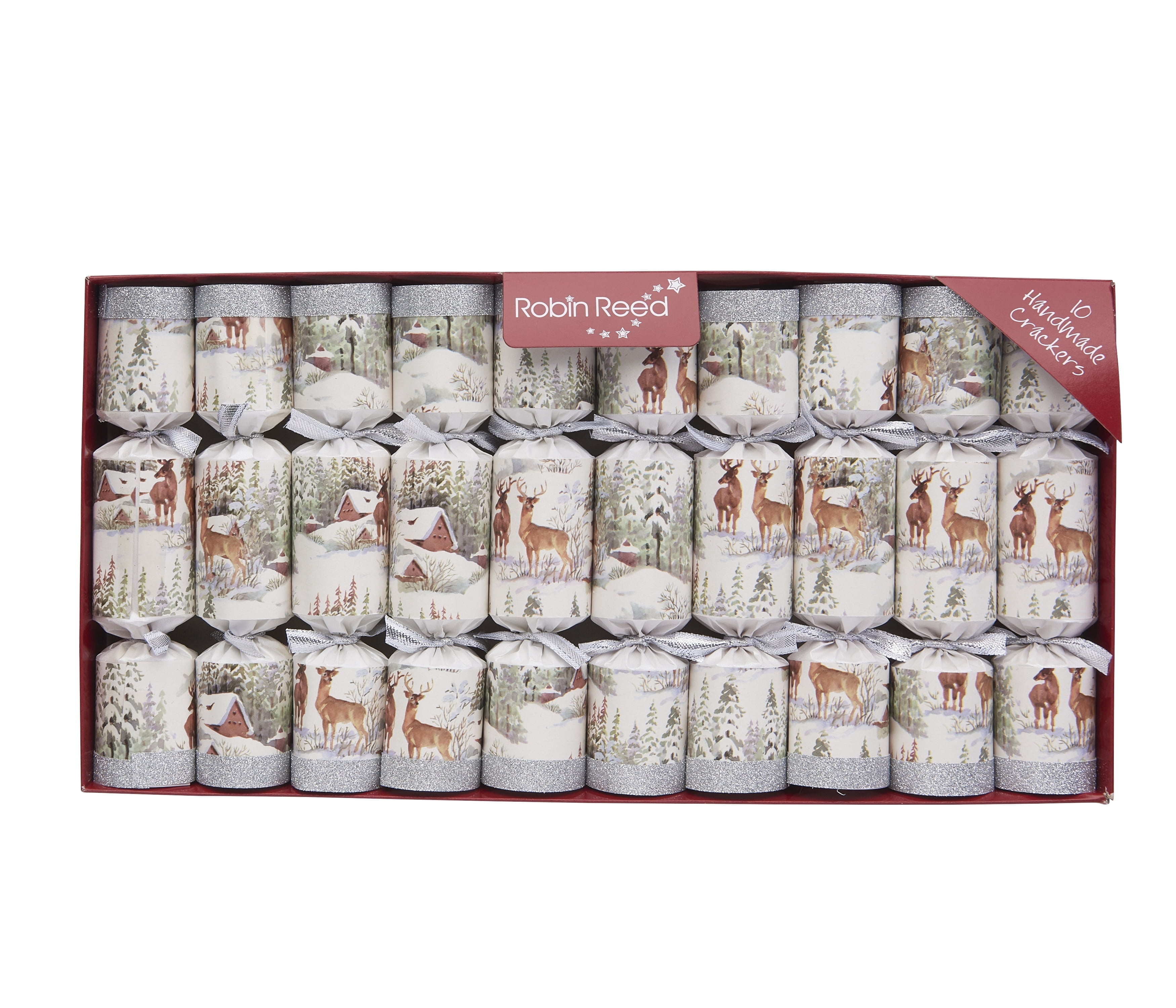Robin Reed Handmade English Festive Christmas Crackers - 10 x 8.5 inch ...