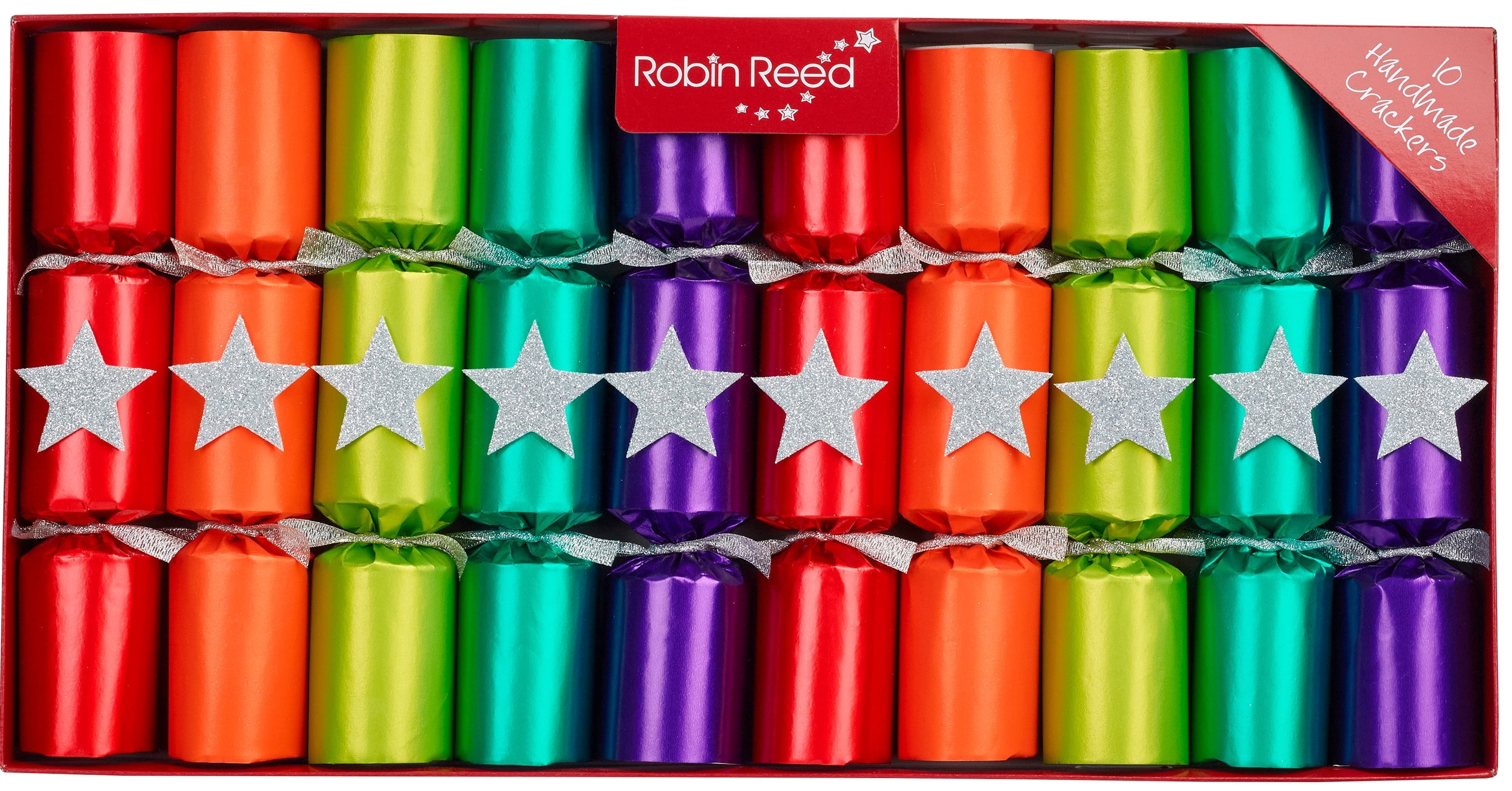 Robin Reed Handmade Festive Christmas Crackers 10 x 8.5 inch - Bright ...