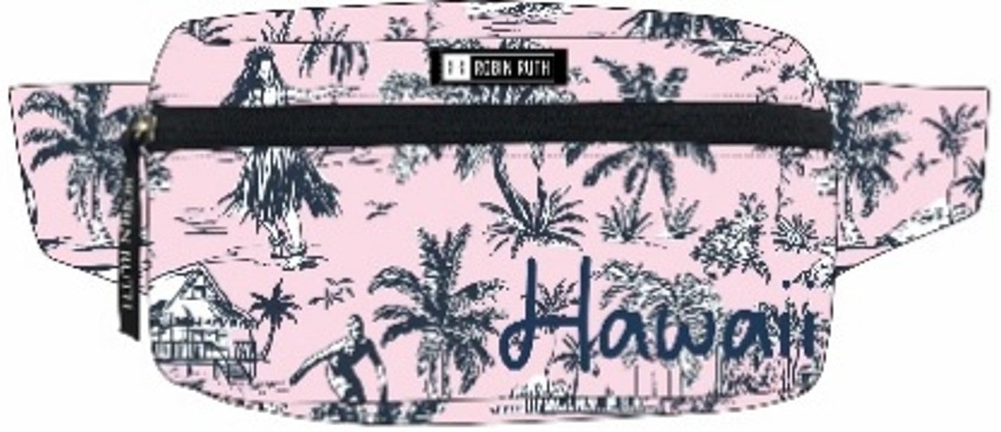 Robin Ruth Hawaii Pink Waist Pouch Fanny Pack with Zipper Closure