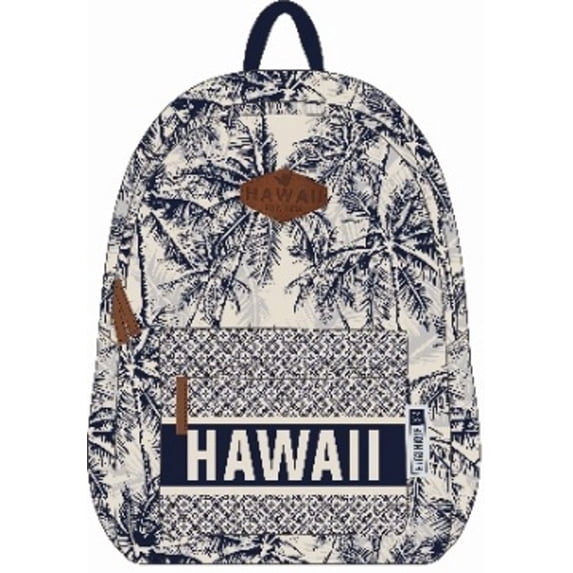 Robin Ruth Hawaii Regular Navy Backpack with Zipper Closure and Durable Fabric