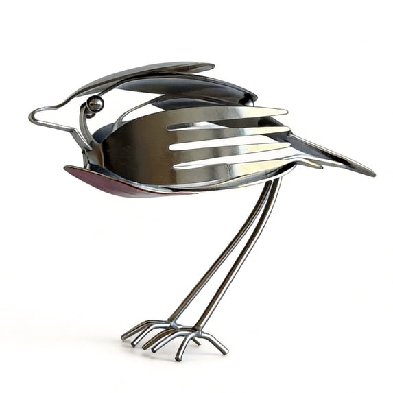 Robin Scrap Metal Art Sculpture, Metal Art Sculpture, Unique Home Decor for Garden, Patio, or Office Desk, Decorative Steel Craft